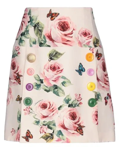 Shop Dolce & Gabbana Mini Skirts In Light Pink