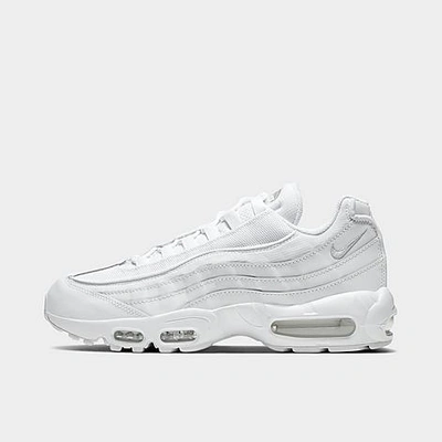 Shop Nike Men's Air Max 95 Essential Casual Shoes In White/white/grey Fog