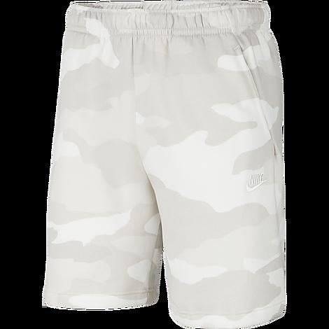 nike men's club fleece camo shorts