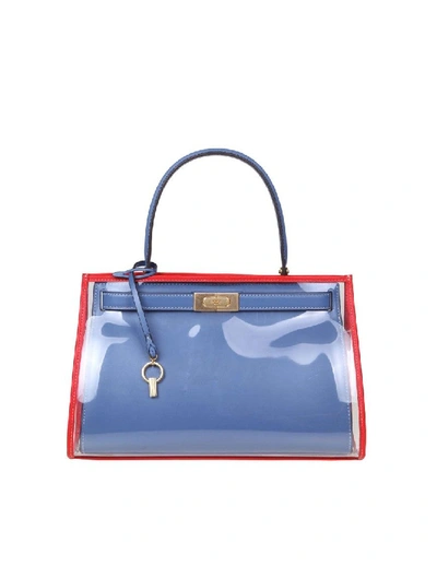 Shop Tory Burch Lee Radziwill Small Hand Bag With Rain Cover In Blue