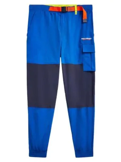 Shop Polo Ralph Lauren Colorblock Nylon Track Pants In Rugby Royal