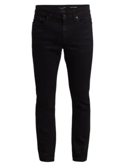 Shop Saint Laurent Classic Skinny Jeans In Black Light Coated