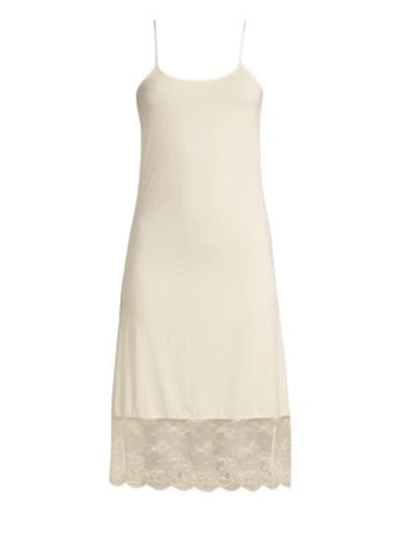 Shop Natori Women's Infinity Lace-trimmed Slip Dress In Ecru