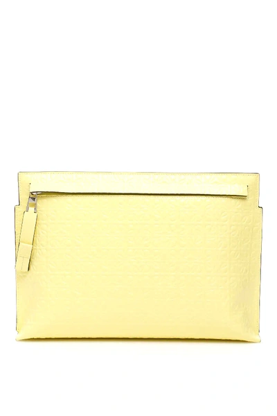 Shop Loewe T Pouch Repeat In Yellow