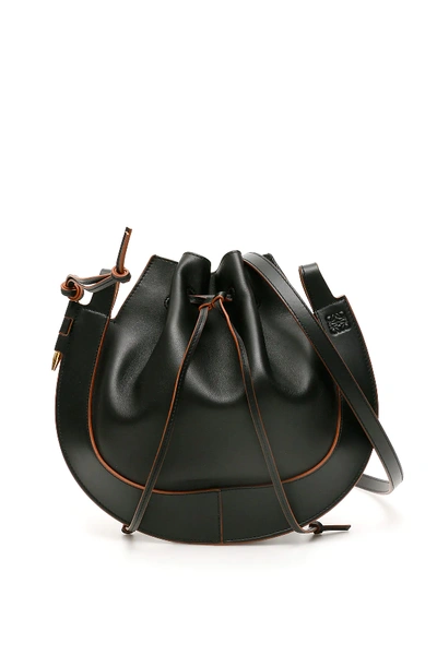 Shop Loewe Horseshoe Bag In Black