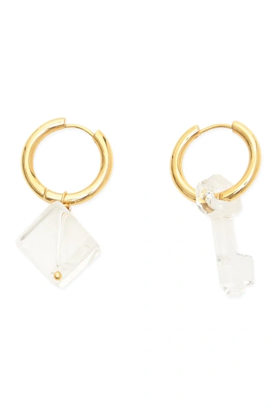 Shop Timeless Pearly Mismatched Earrings In Gold