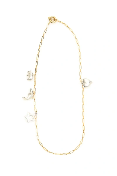 Shop Timeless Pearly Chain Necklace With Charms In Gold,silver