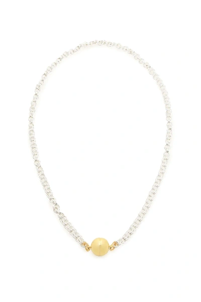 Shop Timeless Pearly Chain Necklace With Magnetic Clasp In Silver,gold