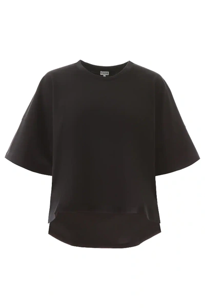 Shop Loewe Anagram Embroidery T-shirt In Black