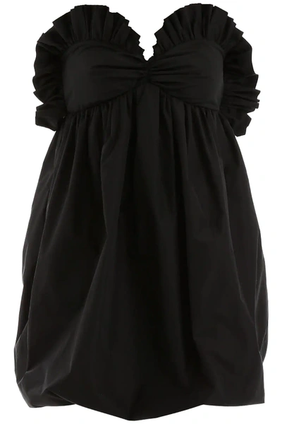 Shop Philosophy Ruffled Mini Dress In Black