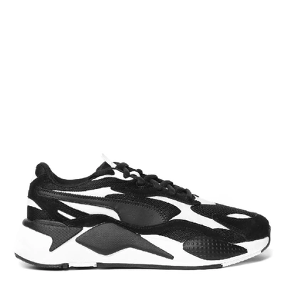 Shop Puma Rs-x Super White & Black Sneakers In  Black- White