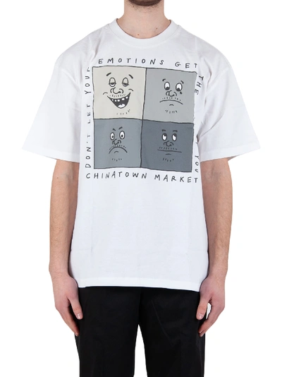 Shop Chinatown Market Emotions Tee - White In Bianco