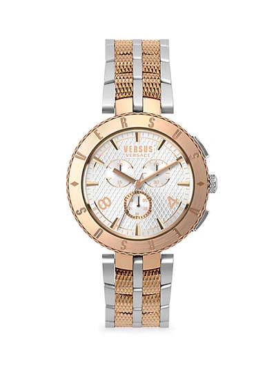 Shop Versus Logo Gent Chrono Two-tone Stainless Steel Chronograph Watch