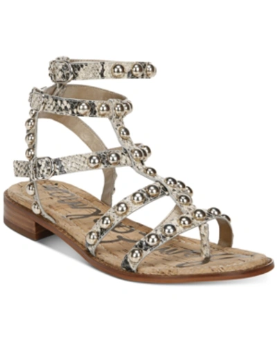 Shop Sam Edelman Women's Eavan Studded Gladiator Sandals Women's Shoes In Beached Multi