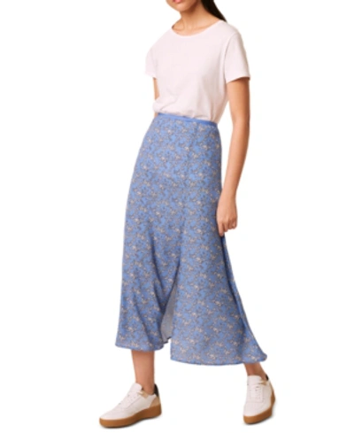 Shop French Connection Printed A-line Skirt In Chalk Blue Multi