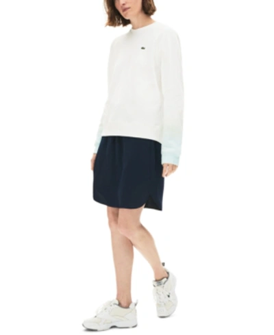 Shop Lacoste Ombre-sleeve Sweater In Natural