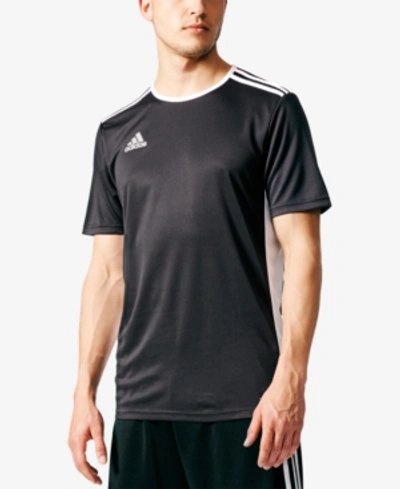Shop Adidas Originals Adidas Men's Entrada Climalite Soccer Shirt In Black/white