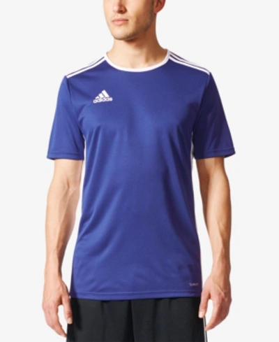 Shop Adidas Originals Adidas Men's Entrada Climalite Soccer Shirt In Dark Blue/white