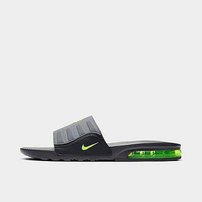 Shop Nike Air Max Camden Slide Sandals In Anthracite/dark Grey/cool Grey/volt