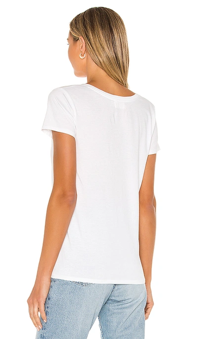 Nation Ltd Blair Ultra Deep V Tee In White