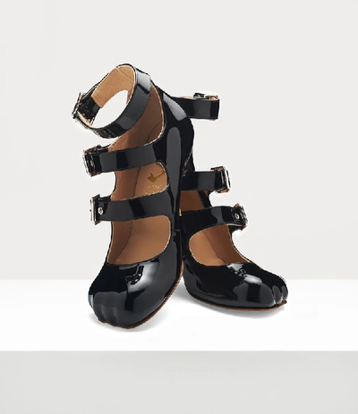 Vivienne Westwood Animal Toe Three Strap Shoe In Black | ModeSens