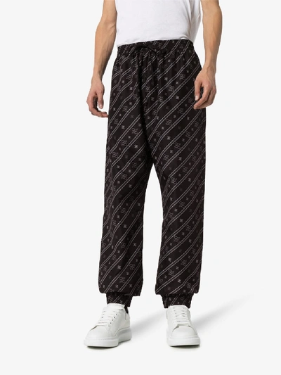 Shop Fendi Cotton Trousers In Black