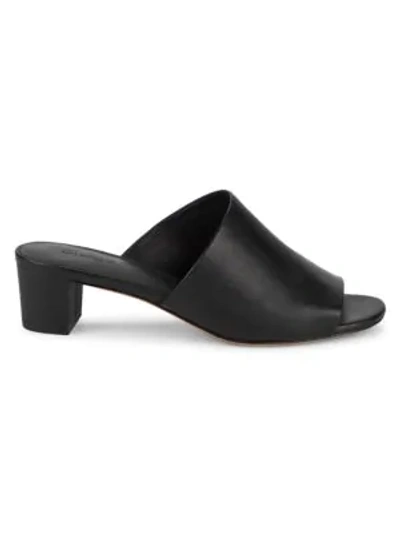 Shop Vince Ripley Leather Mules In Black