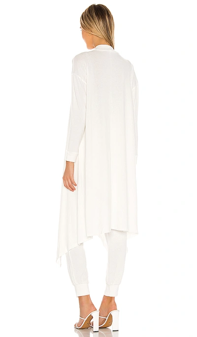 Shop 1.state Drape Front Cozy Cardigan In Soft Ecru