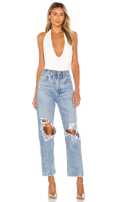 Superdown Jewels Cross Front Bodysuit In White