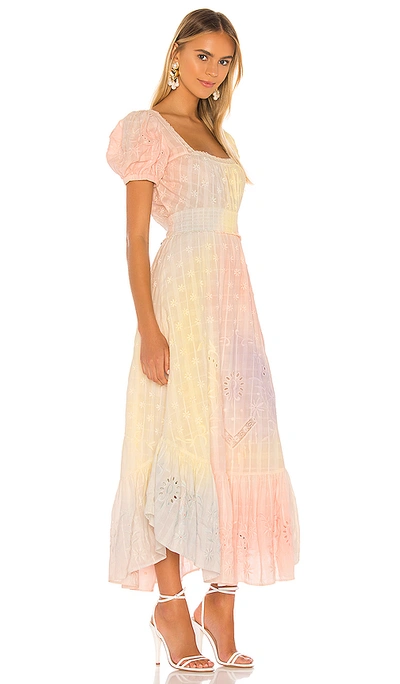 Shop Loveshackfancy Begonia Dress In Multi Tie Dye