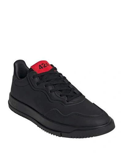 Shop Adidas X 424 Men's Sc Premiere Tonal Leather Sneakers In Black
