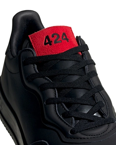 Shop Adidas X 424 Men's Sc Premiere Tonal Leather Sneakers In Black