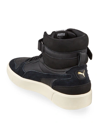 Shop Puma Men's Sky Lx Mid Lux High-top Sneakers In Black