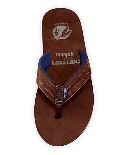 Shop Hari Mari X Nokona Men's Leather Thong Sandals In Walnut