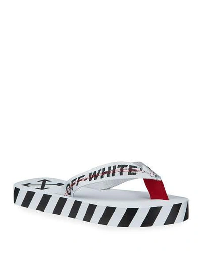 Shop Off-white Men's Rubber Flip-flops In White