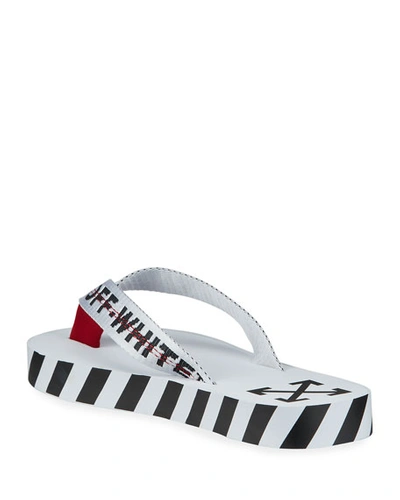 Shop Off-white Men's Rubber Flip-flops In White