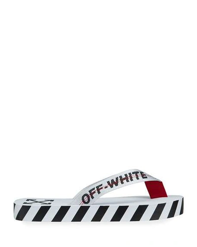 Shop Off-white Men's Rubber Flip-flops In White