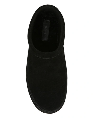 Shop Vince Men's Howell Solid Suede Slippers In Black