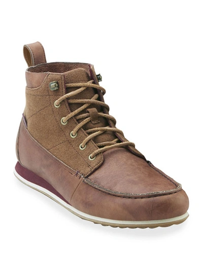 Shop Hari Mari Men's Nokona Canyontrek Leather/hemp Chukka Boots In Brown