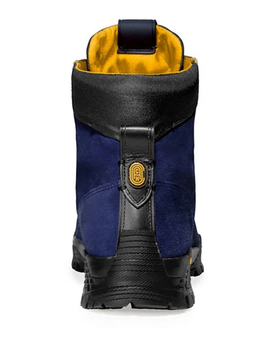 Shop Coach Men's Hybrid Urban Suede Hiking Boots In Blue