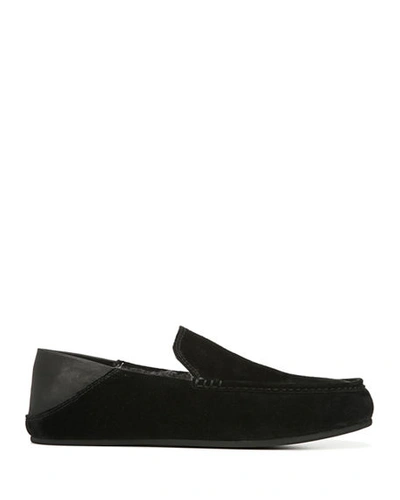 Shop Vince Men's Gino Suede Leather Loafers In Black