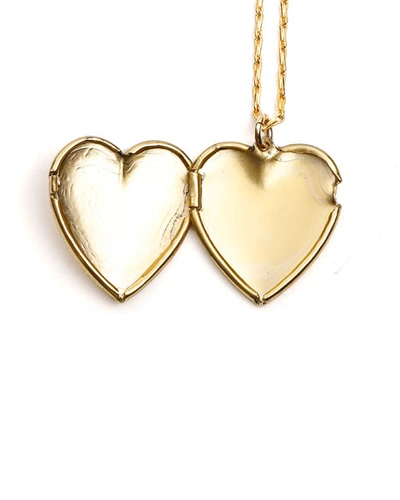 Shop Ben-amun 24k Gold Electroplate Chain Necklace With Heart Locket Pendant
