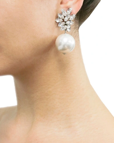 Shop Ben-amun 24k Gold Electroplate Crystal Pearl Earrings