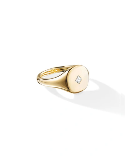 Shop David Yurman 18k Gold Princess-cut Diamond Pinky Ring