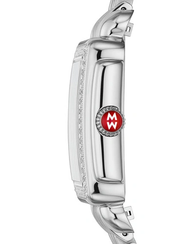 Shop Michele Deco Madison Mid Diamond Watch, Silver