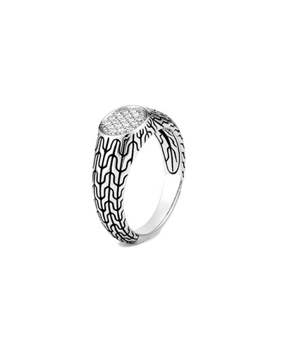 Shop John Hardy Classic Chain Diamond Signet Ring