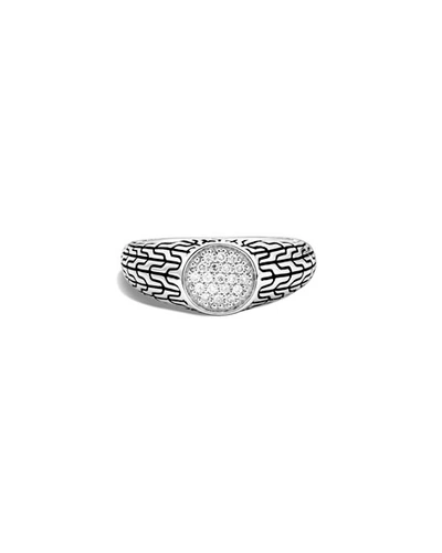 Shop John Hardy Classic Chain Diamond Signet Ring