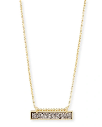 Shop Kendra Scott Leanor Bar Pendant Necklace In Gold