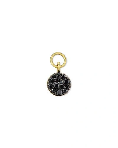 Shop Jude Frances 18k Petite Pave Black Diamond Circle Earring Charm, Single In Gold