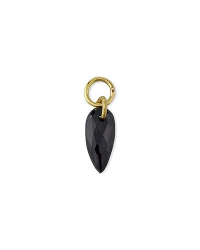 Shop Jude Frances 18k Petite Inverted Pear Earring Charm, Single, Black Spinel